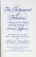 Testament Of Freedom : For TTBB and Piano (Or Orchestra Or Band).