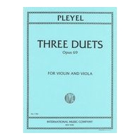 Three Duets, Op. 69 : For Violin and Viola.