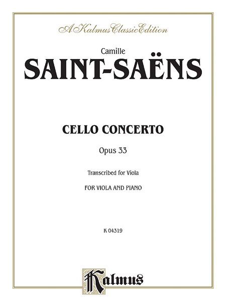 Concerto No. 1 In A Minor, Op. 33 : For Cello - transcribed For Viola and Piano.