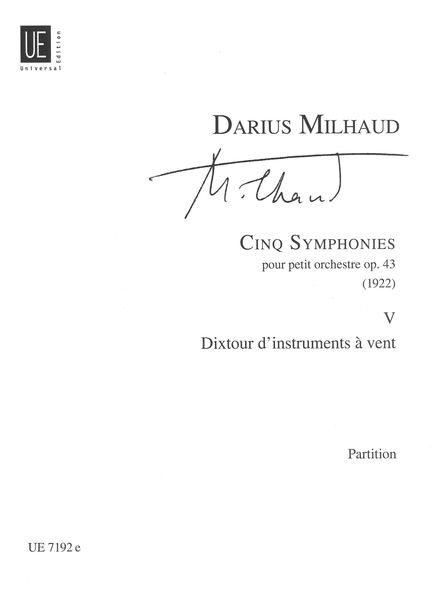 Symphony No. 5 : Dixtour d'Instruments A Vent.