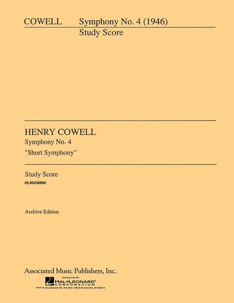 Symphony No. 4 (Short Symphony) : For Orchestra.