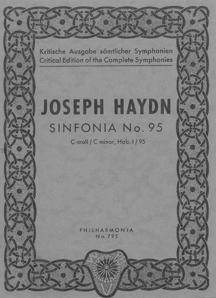 Symphony No. 95 In C Minor / Ed. by H. C. Robbins Landon.