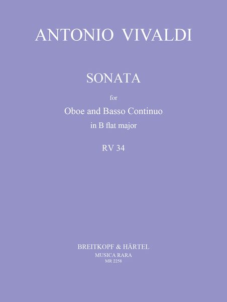 Sonata In B-Flat Major, RV 34 : For Oboe and Basso Continuo.