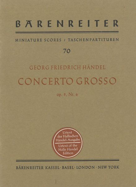 Concerto Grosso In B Flat Major, Op. 3, No. 6.