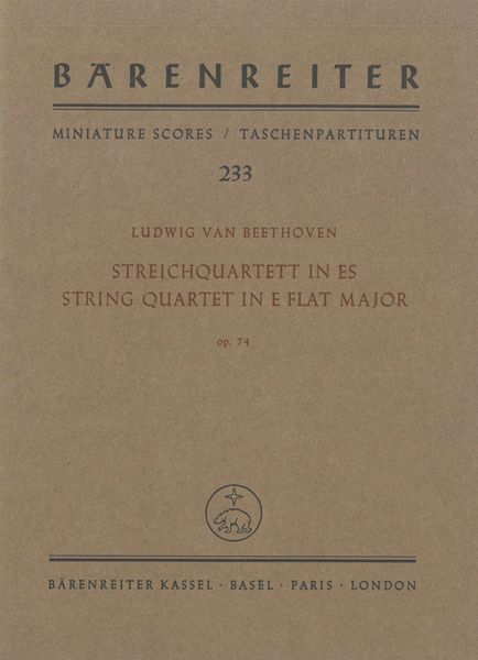 Streichquartett In Es, Op. 74.