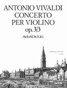 Concerto Per Violino, Op. 3/3 : Piano reduction.