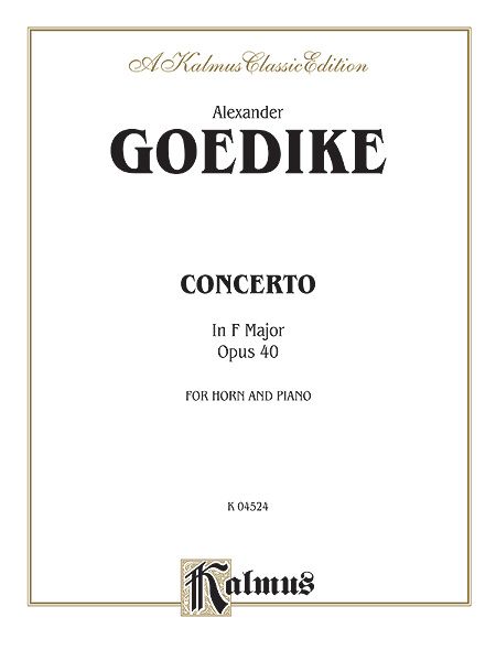 Concerto In F Major, Op. 40 : For Horn and Orchestra.