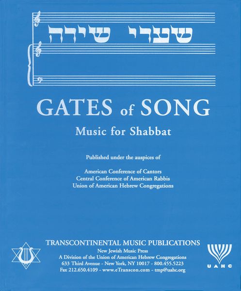 Gates Of Song : Music For Shabbat - Accompanist's Edition.