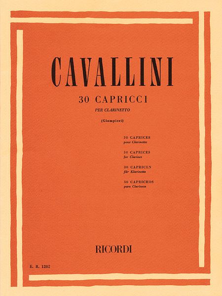 30 Caprices : For Clarinet / edited by Giampieri.