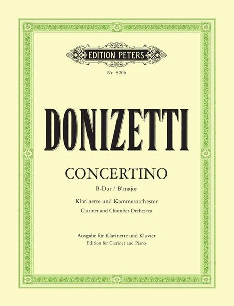 Concertino : For Clarinet and Orchestra - Piano reduction.