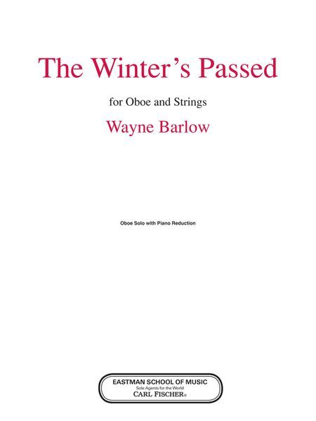 Winter's Passed : For Oboe and String Orchestra.