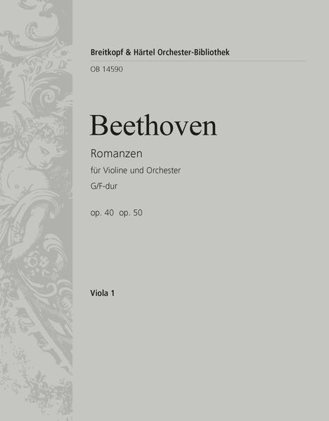 Romances In G Major Op. 40 and F Major Op. 50 : For Violin and Orchestra - Viola Part.