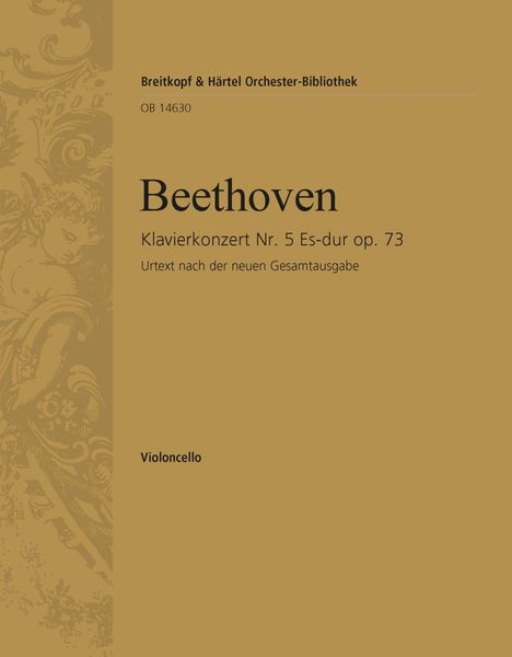 Concerto No. 5 In Eb Major, Op. 73 : For Piano and Orchestra - Cello Part.