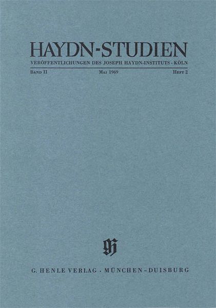 Haydn-Studien, May 1969.