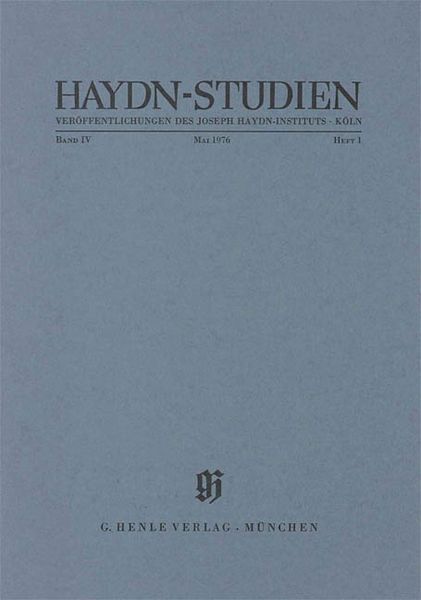 Haydn-Studien, May 1976.