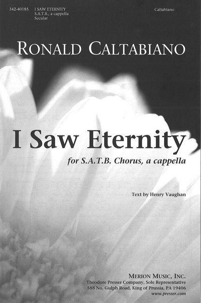 I Saw Eternity : For SATB Chorus, A Cappella (1976).