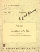 Cassation In C-Dur (Hob. III:6) For Guitar, Violin, and Violoncello.