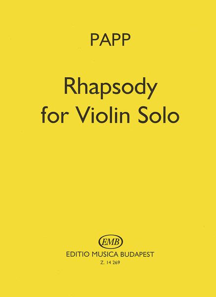 Rhapsody : For Violin Solo.