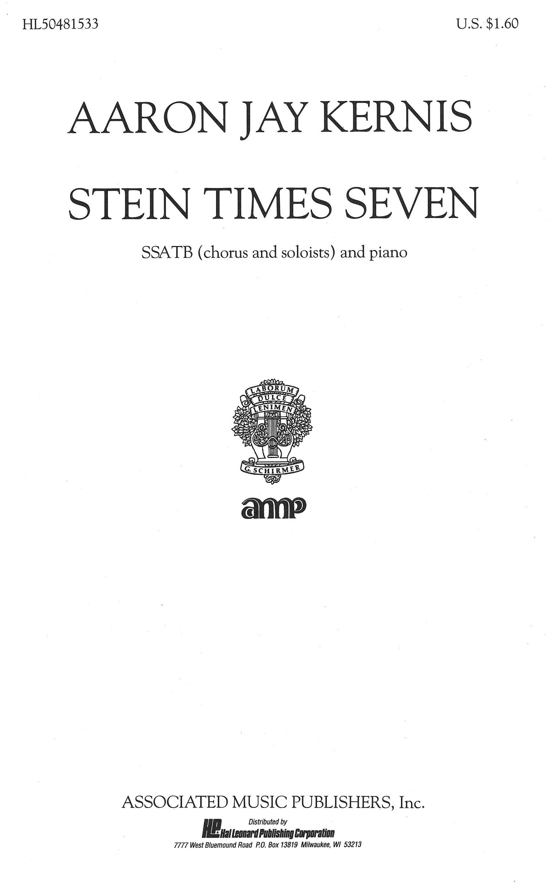 Stein Times Seven : For 5 Solo Singers and Piano.