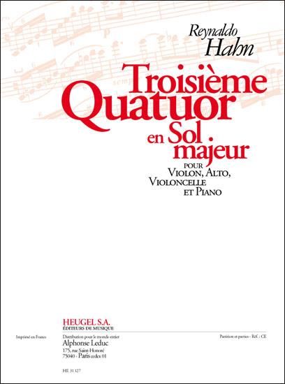 Quartet No. 3 In G Major : For Violin, Viola, Cello and Piano.
