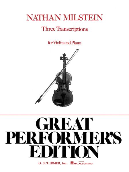 Three Transcriptions : For Violin & Piano.