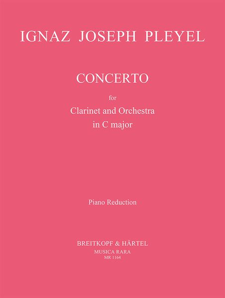 Concerto : For Clarinet and Orchestra - Piano reduction.