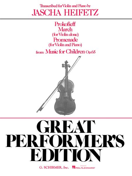 March and Promenade From Music For Children : For Violin.