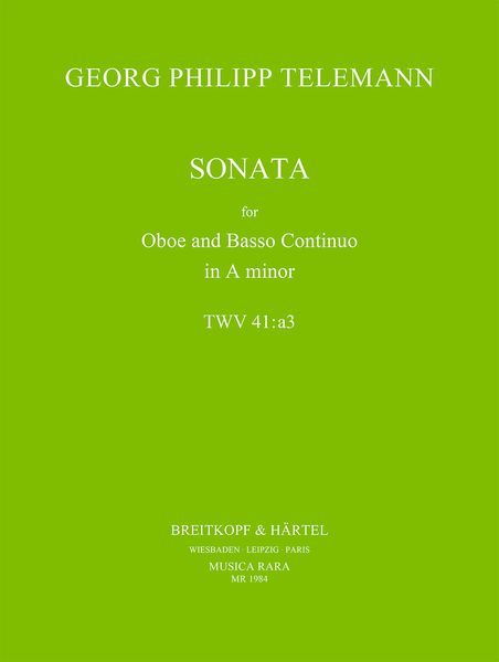 Sonata In A Minor : For Oboe and Continuo.