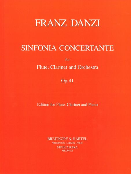 Sinfonia Concertante, Op. 41 : For Flute, Clarinet and Orchestra - Piano reduction.