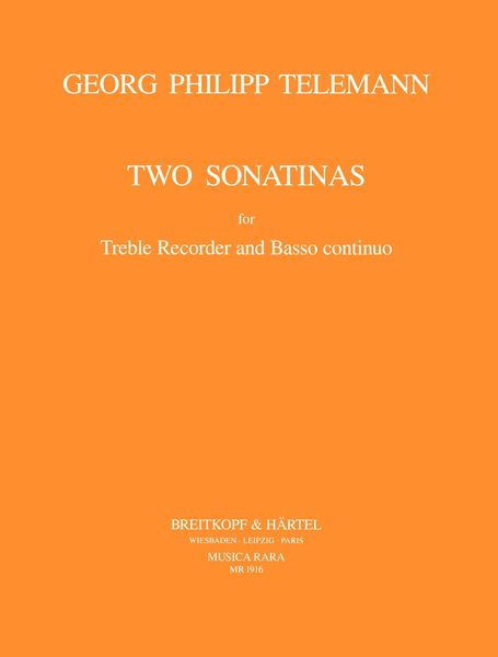 Two Sonatinas : For Treble Recorder and Continuo.