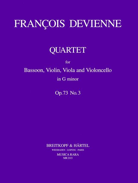 Quartet, Op. 73 No. 3 : For Bassoon, Violin, Viola and Cello / edited by John P. Newhill.