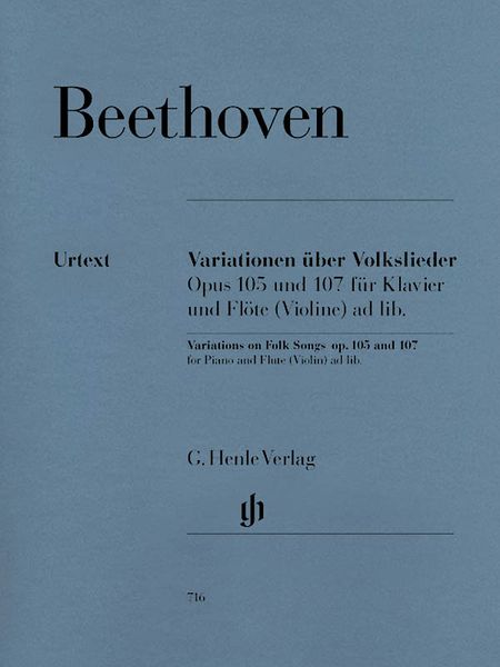 Variations On Folk Songs, Op. 105 and 107 : For Piano and Flute (Violin) Ad Lib.