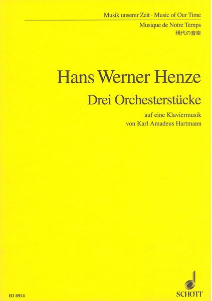 Drei Orchesterstücke Auf Eine Klaviermusik von Karl Amadeus Hartmann (1995).