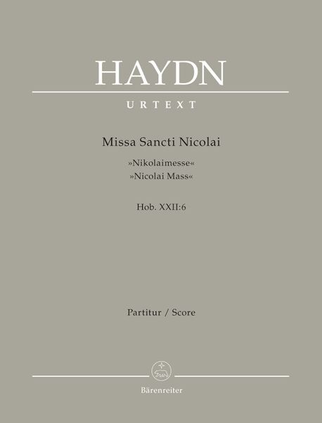 Missa Sancti Nicolai, Hob. XXII:6 / edited by James Dack and Marianne Helms.