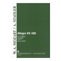 Allegro, K. 400 : For Two Flutes.