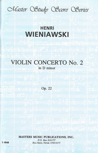 Concerto No. 2, Op. 22 : For Violin and Orchestra.