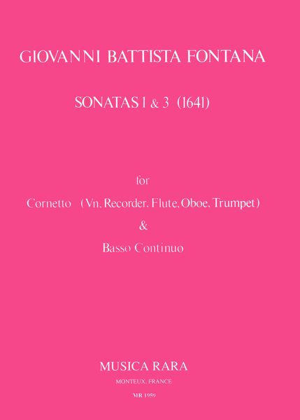 Sonatas 1 and 3 (1641) In C Major : For Oboe and Continuo.