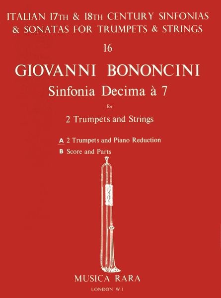 Sinfonia Decima A 7 : For 2 Trumpets, Strings and Continuo - Piano reduction.