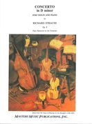 Concerto In D Minor, Op. 8 : For Violin and Orchestra - Piano reduction by The Composer.