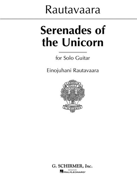 Serenades Of The Unicorn : For Guitar.