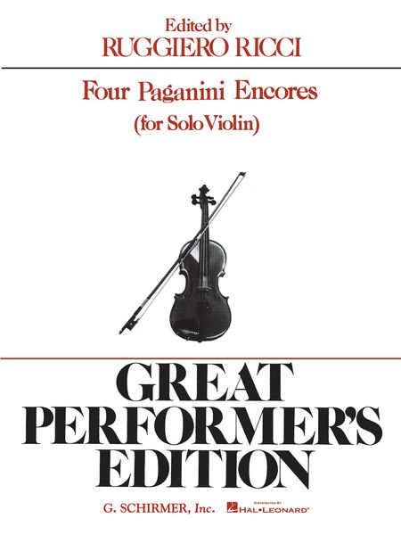4 Paganini Encores : For Solo Violin / edited by Ruggiero Ricci.