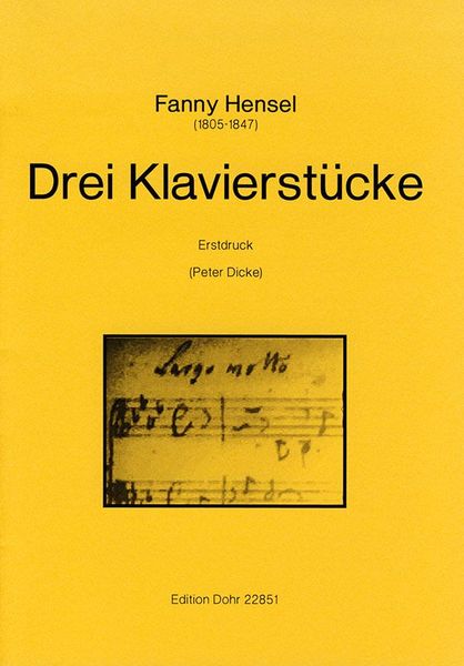 Drei Klavierstücke - Erstdruck.