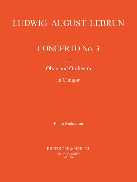 Concerto No. 3 In C Minor : For Oboe and Orchestra - Piano reduction.