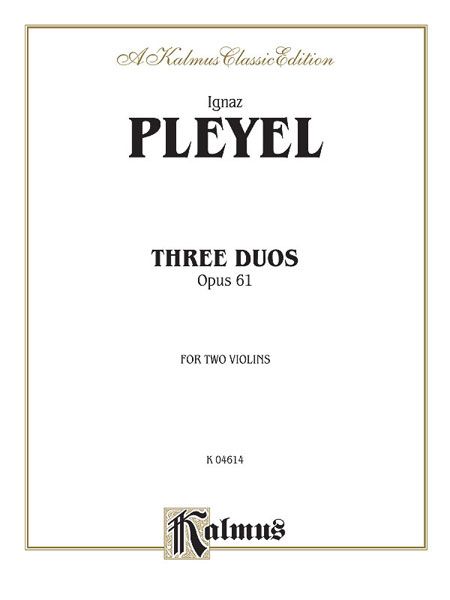 Three Duos Op. 61 : For Two Violins.