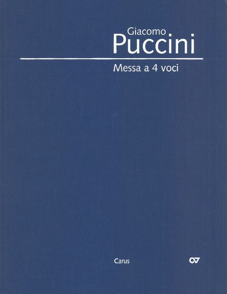 Messa Di Gloria [Messa A 4 Voci] : For Soli T. Bar, SATB and Orchestra.