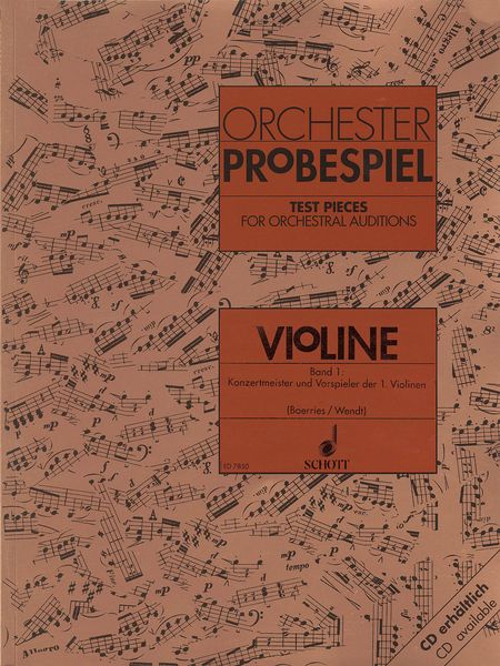 Test Pieces For Orchestral Auditions : Violin, Vol. 1.