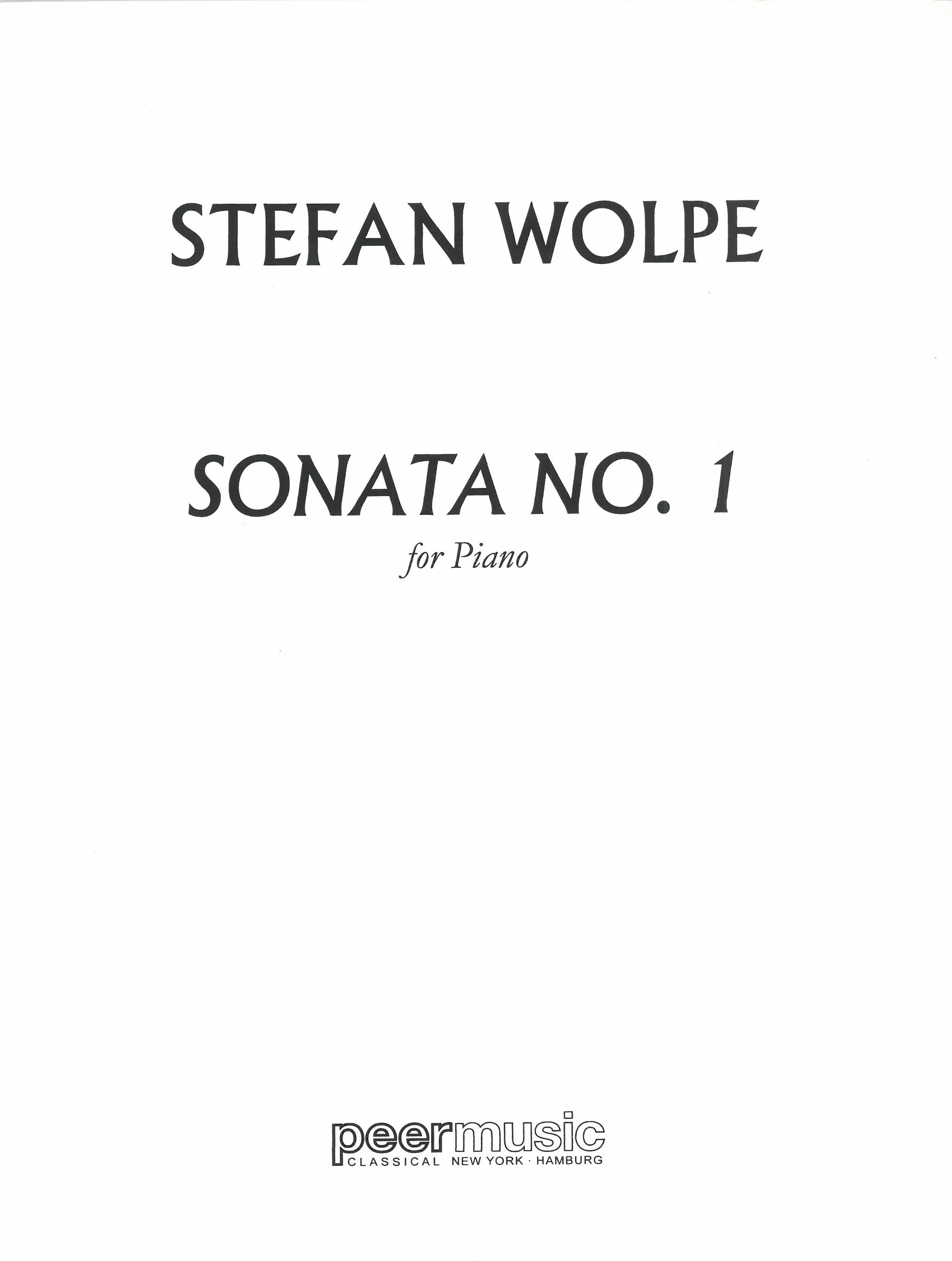 Sonata No. 1: For Piano.