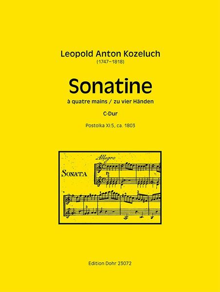 Sonatine C-Dur : For Piano Four-Hands (Postolka XI:5, Ca. 1803).
