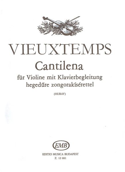 Cantilena, Op. 48 No. 24 : For Violin & Piano.