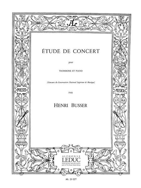 Etude De Concert : Pour Trombone Et Piano, Op. 79.